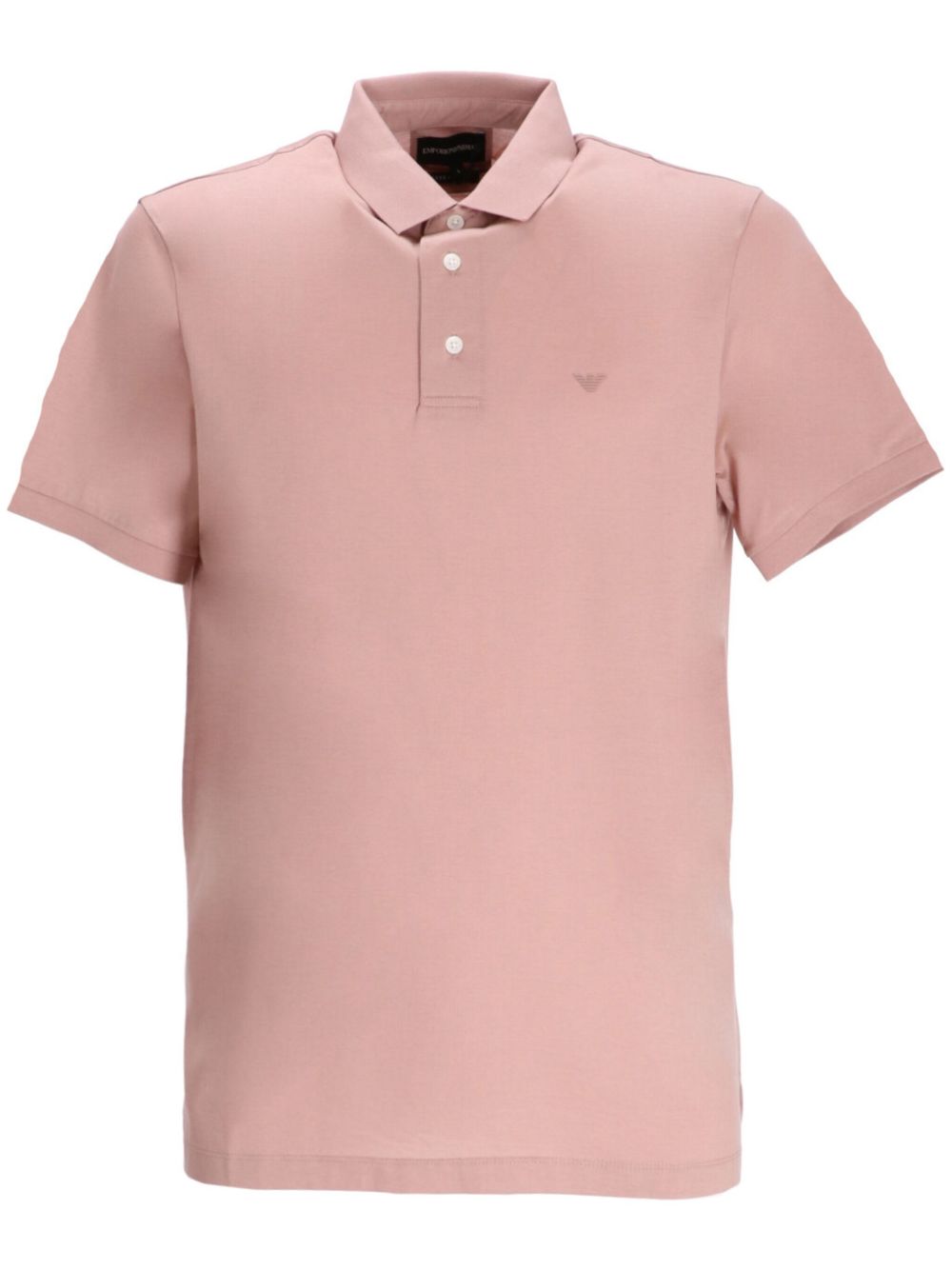 Emporio Armani 老鹰图案polo衫 - 粉色