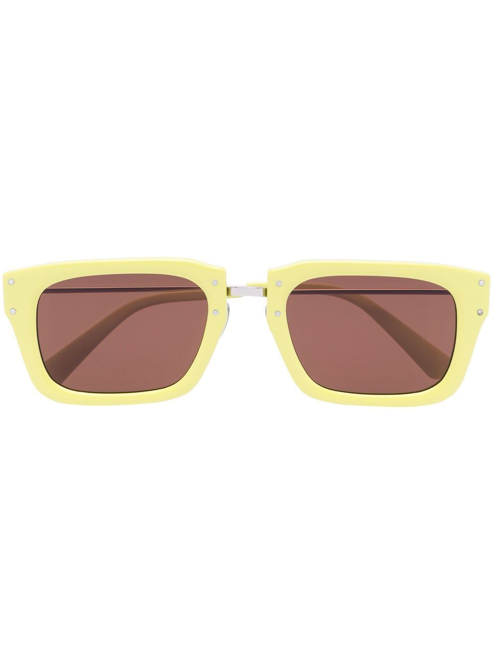 Jacquemus Soli D形镜框太阳眼镜 - 黄色