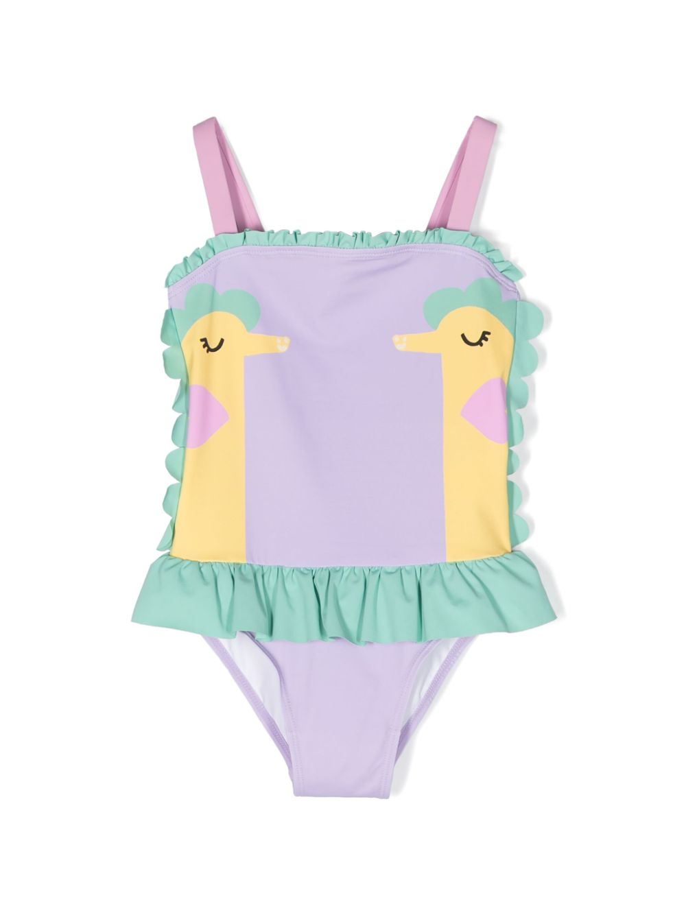 Stella McCartney Kids 海马印花泳裤 - 紫色