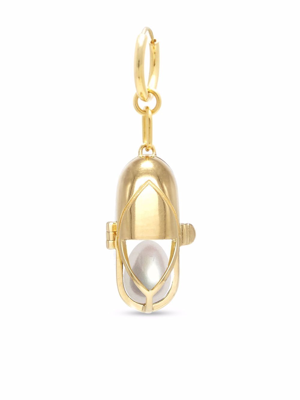 Capsule Eleven 胶囊造型珍珠耳环 - 金色