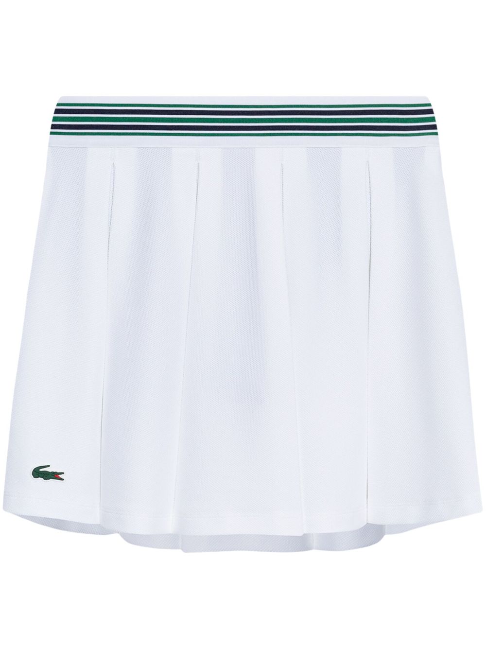 Lacoste 珠地布网球裙裤 - 白色