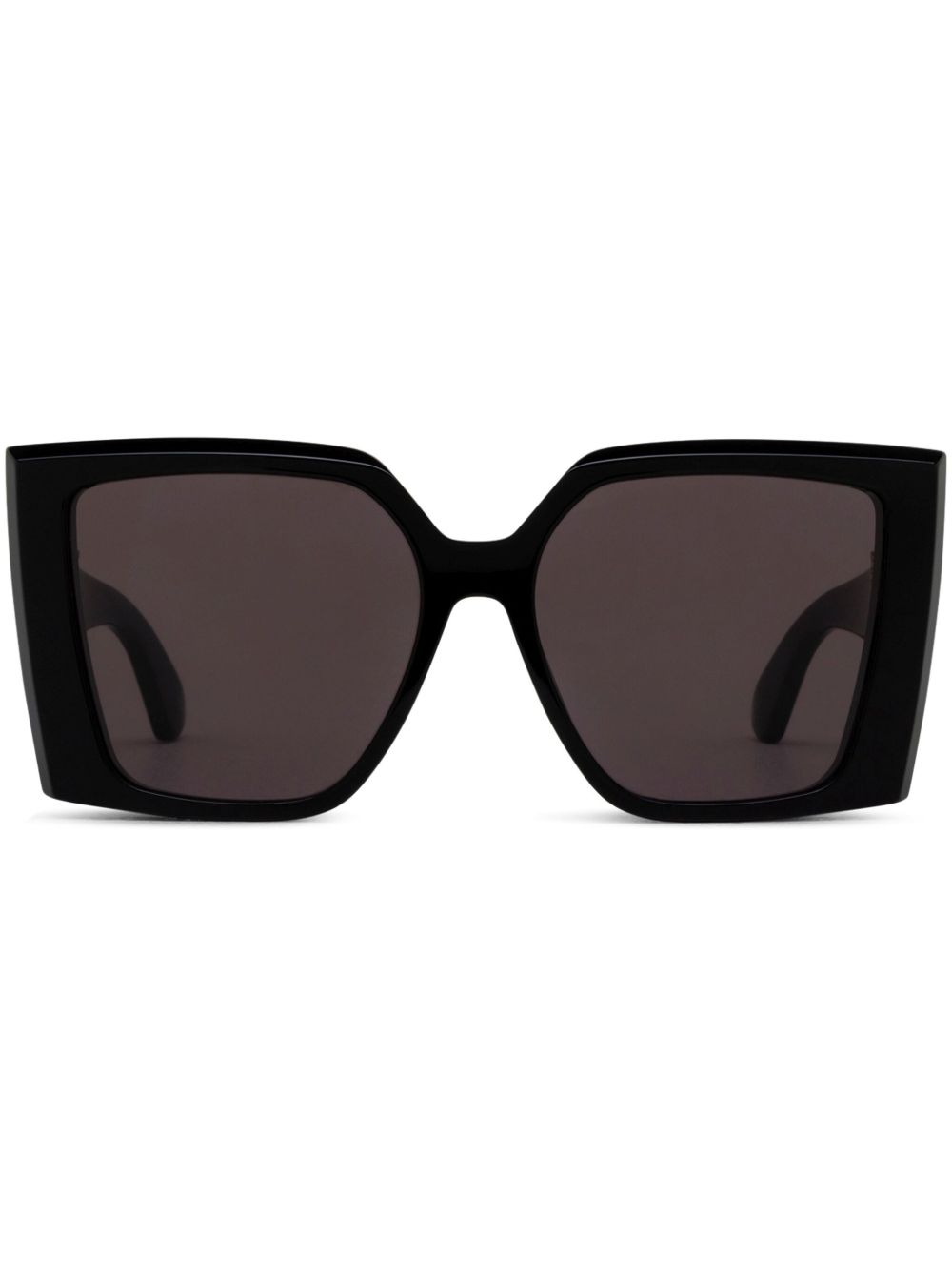 Alexander McQueen Eyewear 超大镜框太阳眼镜 - 黑色