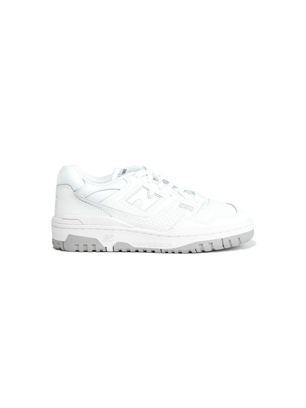 New Balance Kids 550 系带皮质运动鞋 - 白色