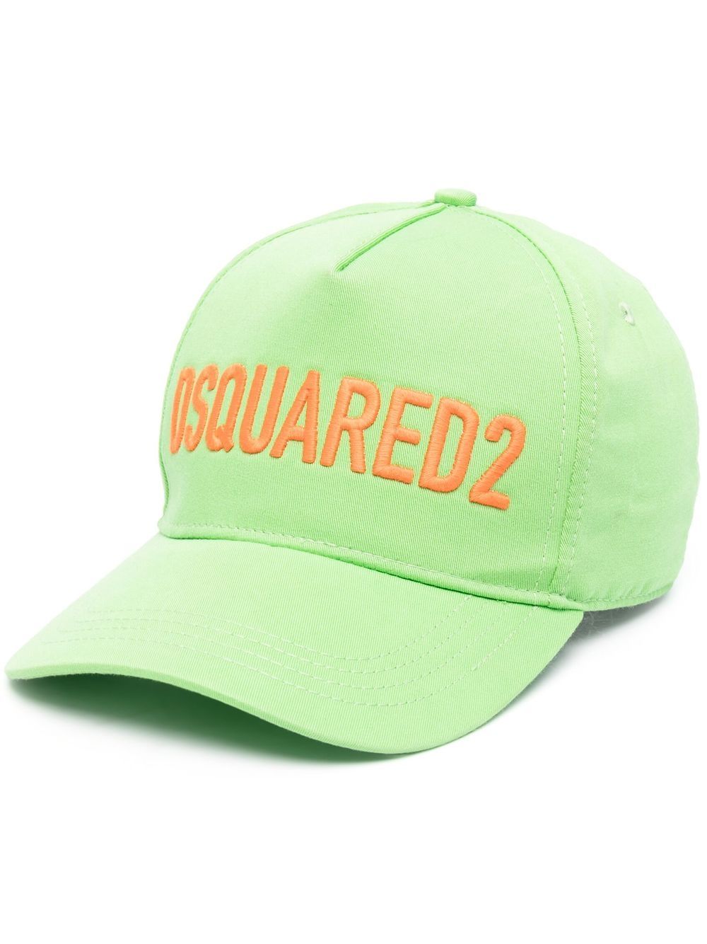 DSQUARED2 logo刺绣棒球帽 - 绿色