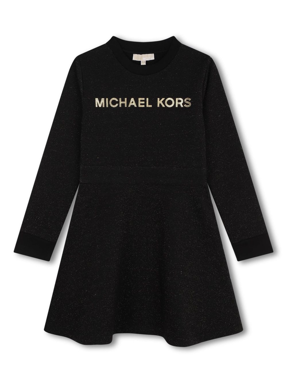 Michael Kors Kids logo印花连衣裙 - 黑色