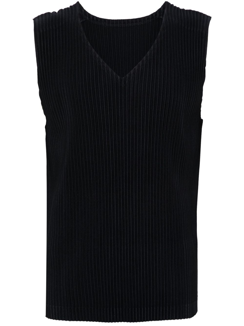 Homme Plissé Issey Miyake 细褶效果坦克背心 - 蓝色