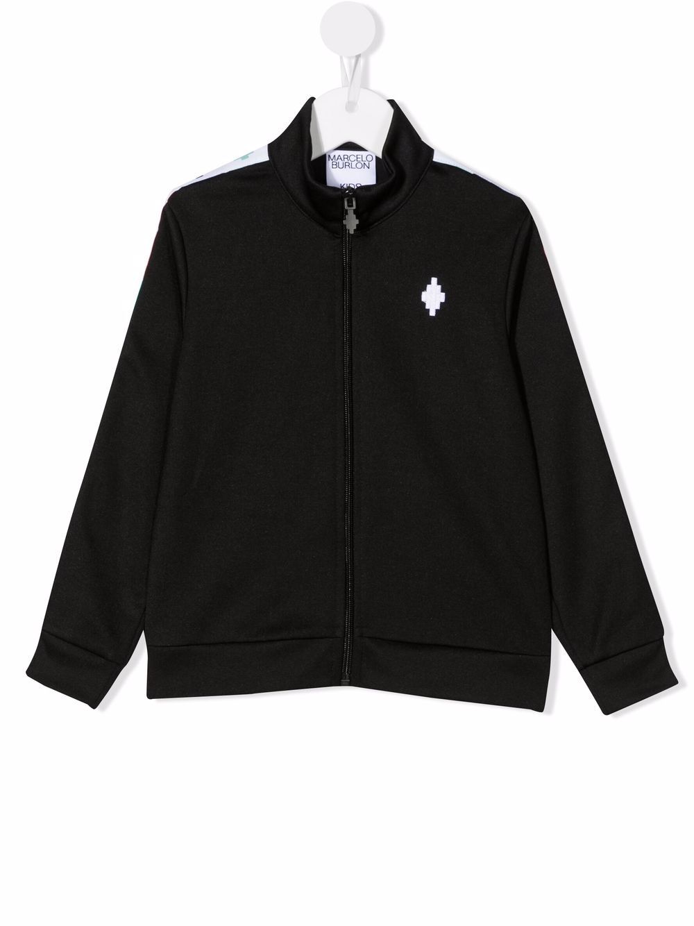 Marcelo Burlon County Of Milan Kids Cross 刺绣运动夹克 - 黑色