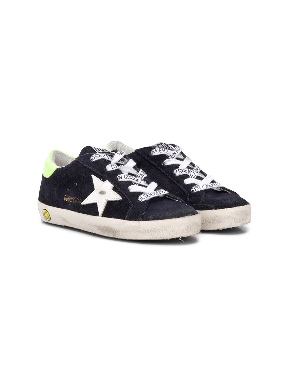 Golden Goose Kids Superstar lace-up sneakers - 蓝色