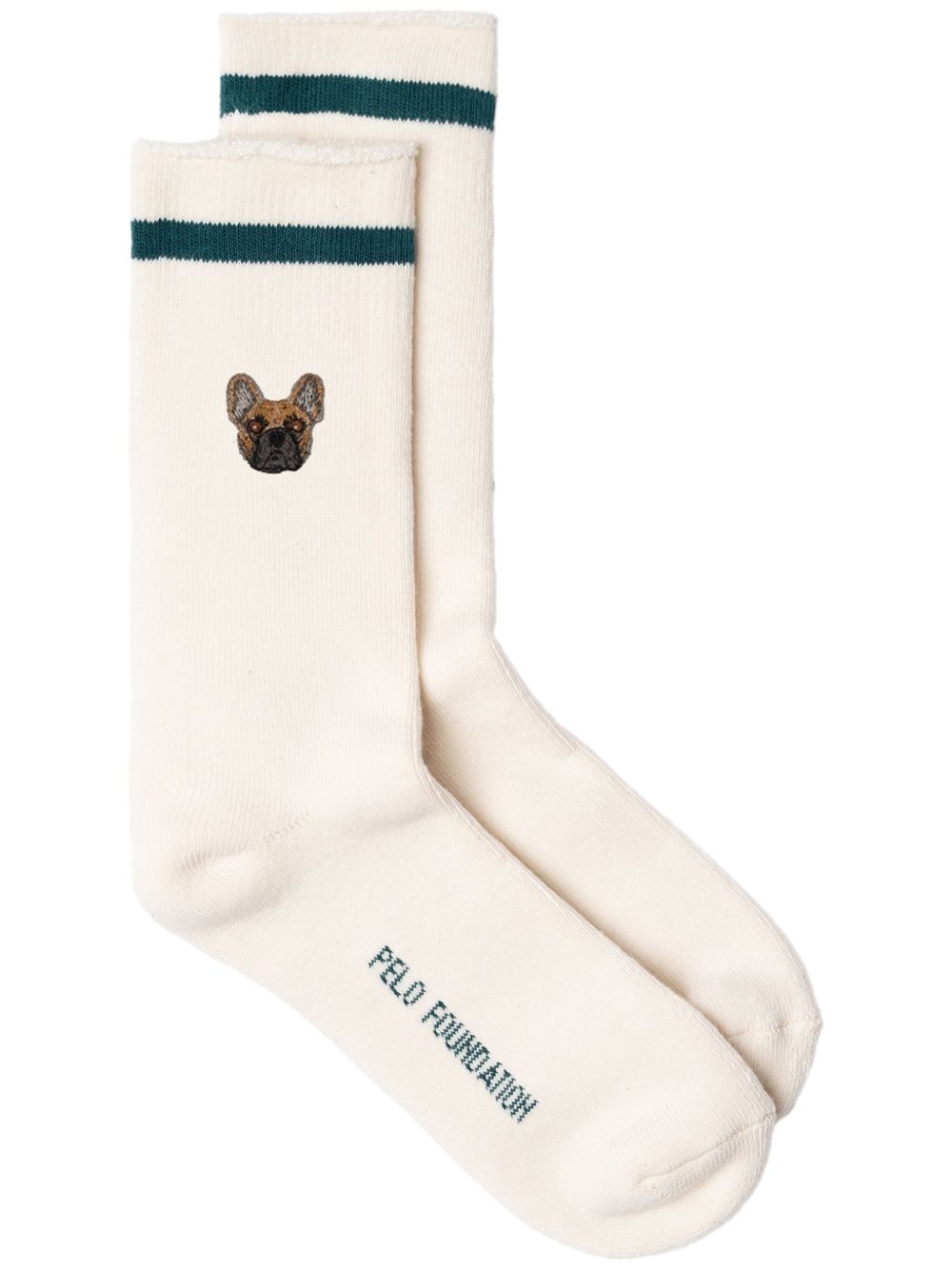 PELO FOUNDATION Bouledogue 针织袜 - 白色