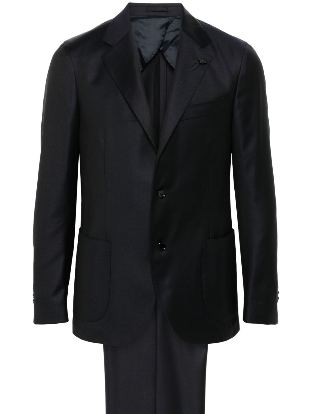 Lardini logo胸针西装套装 - 蓝色