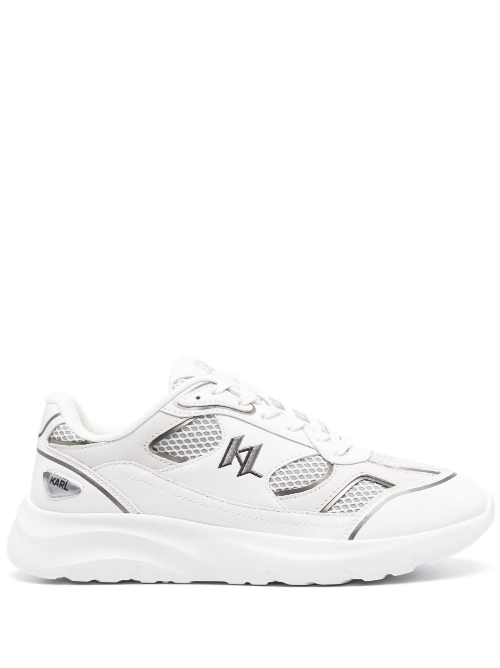 Karl Lagerfeld KL 经典logo网面运动鞋 - 白色