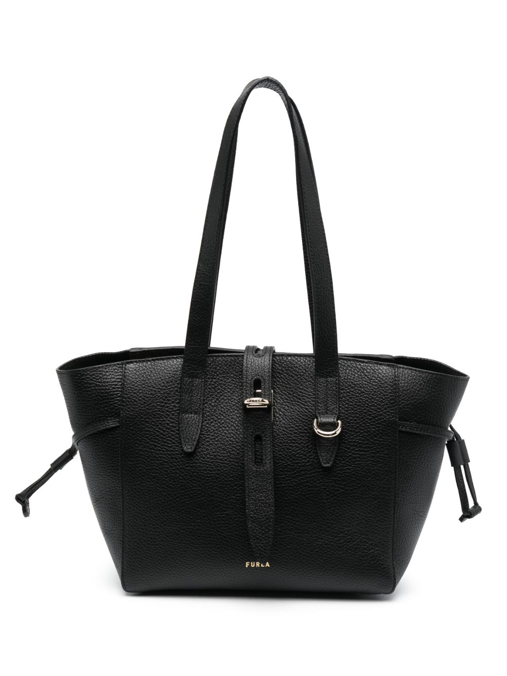 Furla Net 皮质中号托特包 - 黑色