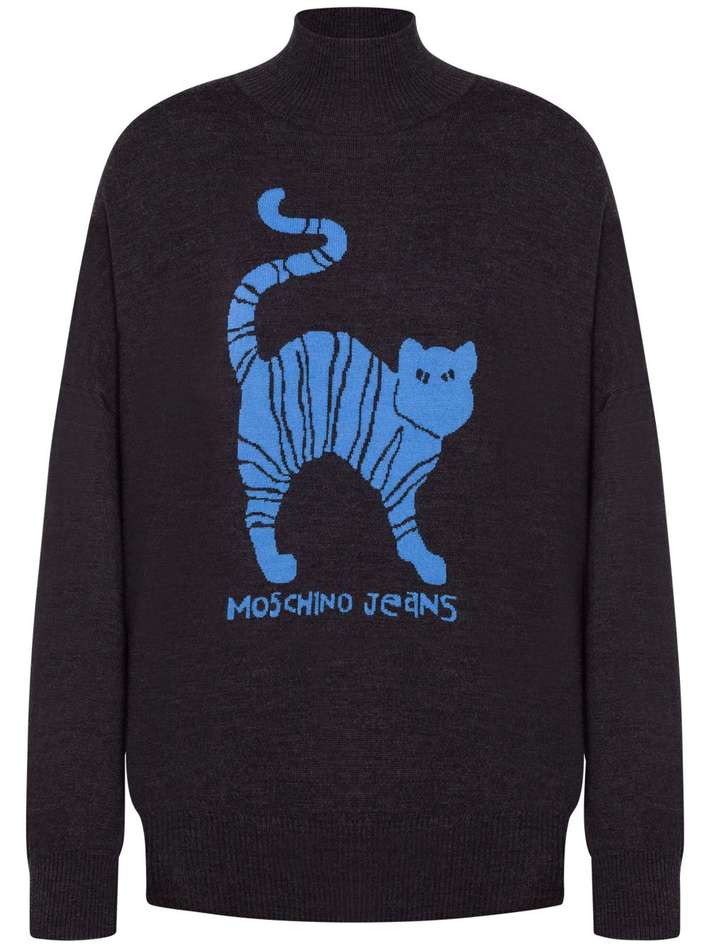 MOSCHINO JEANS 嵌花羊毛毛衣 - 黑色