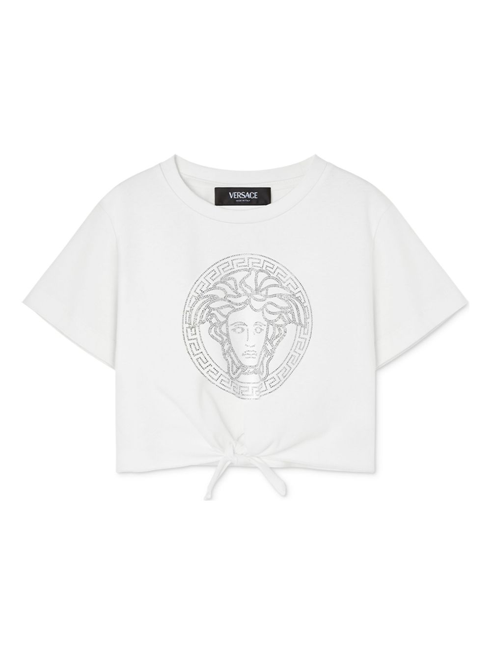 Versace Kids Medusa 晶饰T恤 - 白色