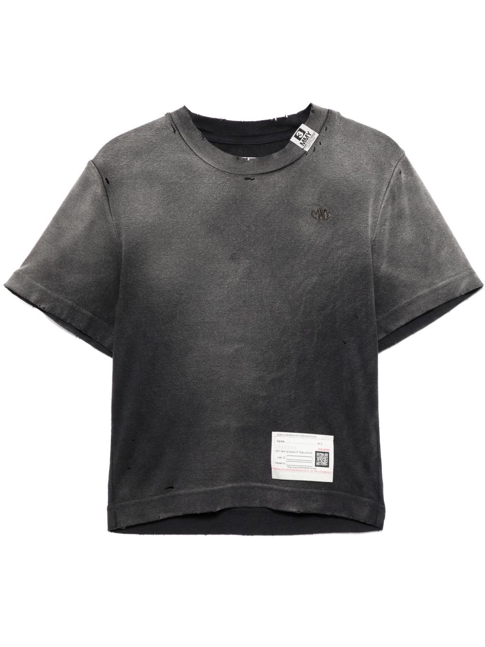 Maison MIHARA YASUHIRO logo刺绣T恤 - 黑色