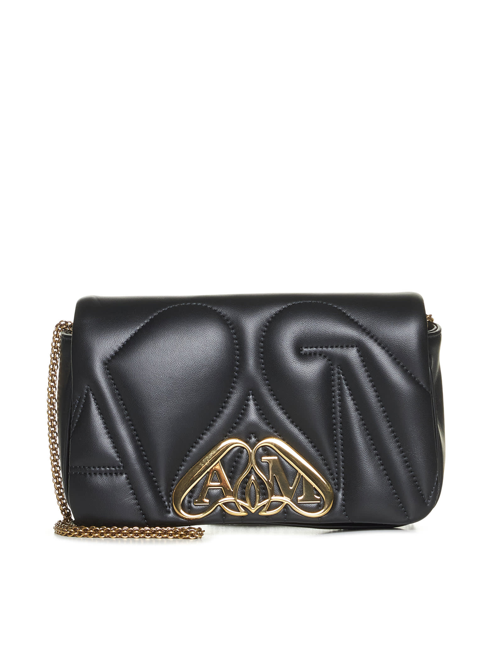 Alexander McQueen 迷你印章皮革单肩包