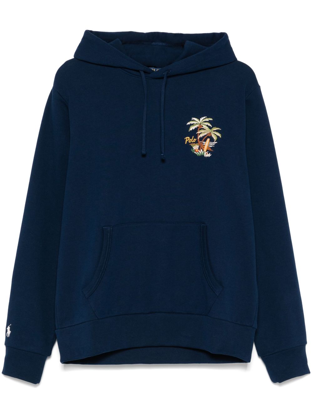 Polo Ralph Lauren logo刺绣连帽衫 - 蓝色