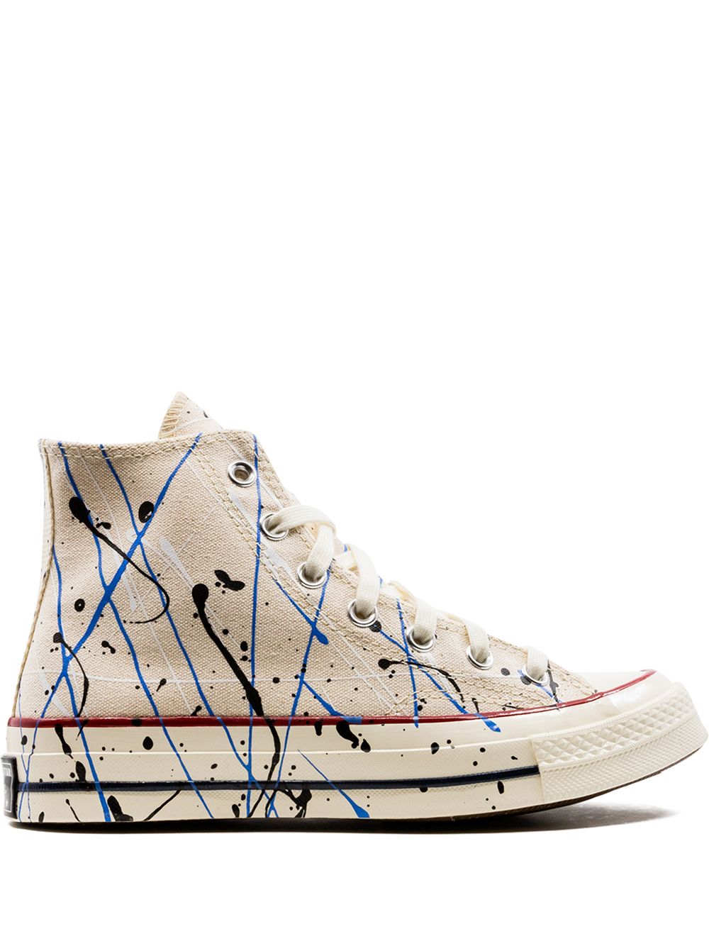 Converse Chuck 70 Hi Natural 泼漆效果运动鞋 - 白色