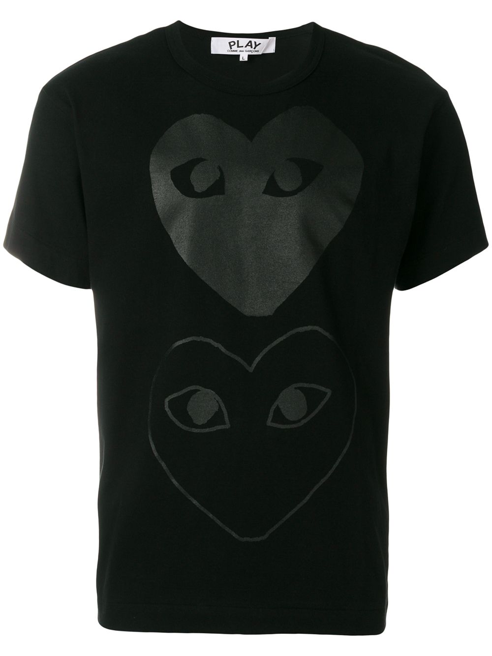 Comme Des Garçons Play 印花T恤 - 黑色