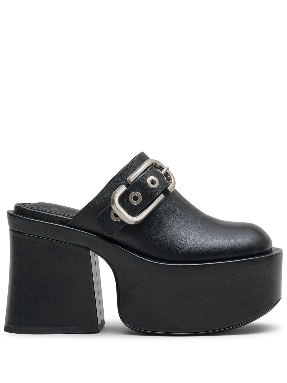 Marc Jacobs The J Marc 皮质木屐凉鞋 - 黑色