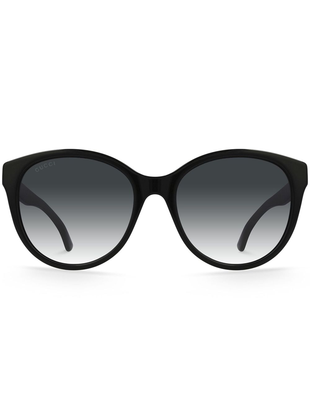 Gucci Eyewear 古驰 圆框渐色太阳眼镜 - 黑色