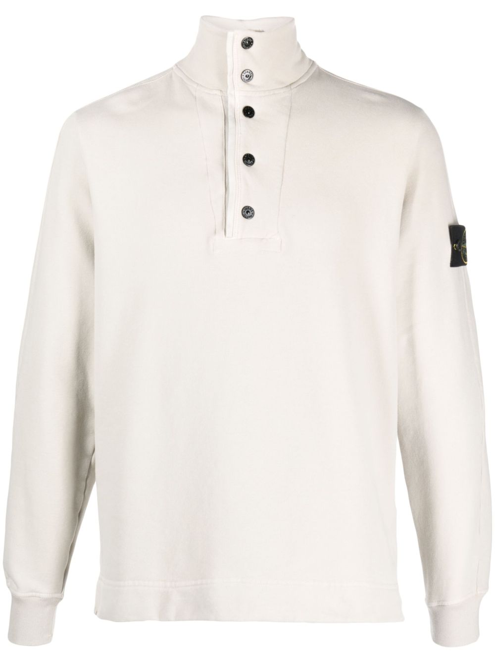 Stone Island 罗盘贴花棉混纺卫衣 - 中性色