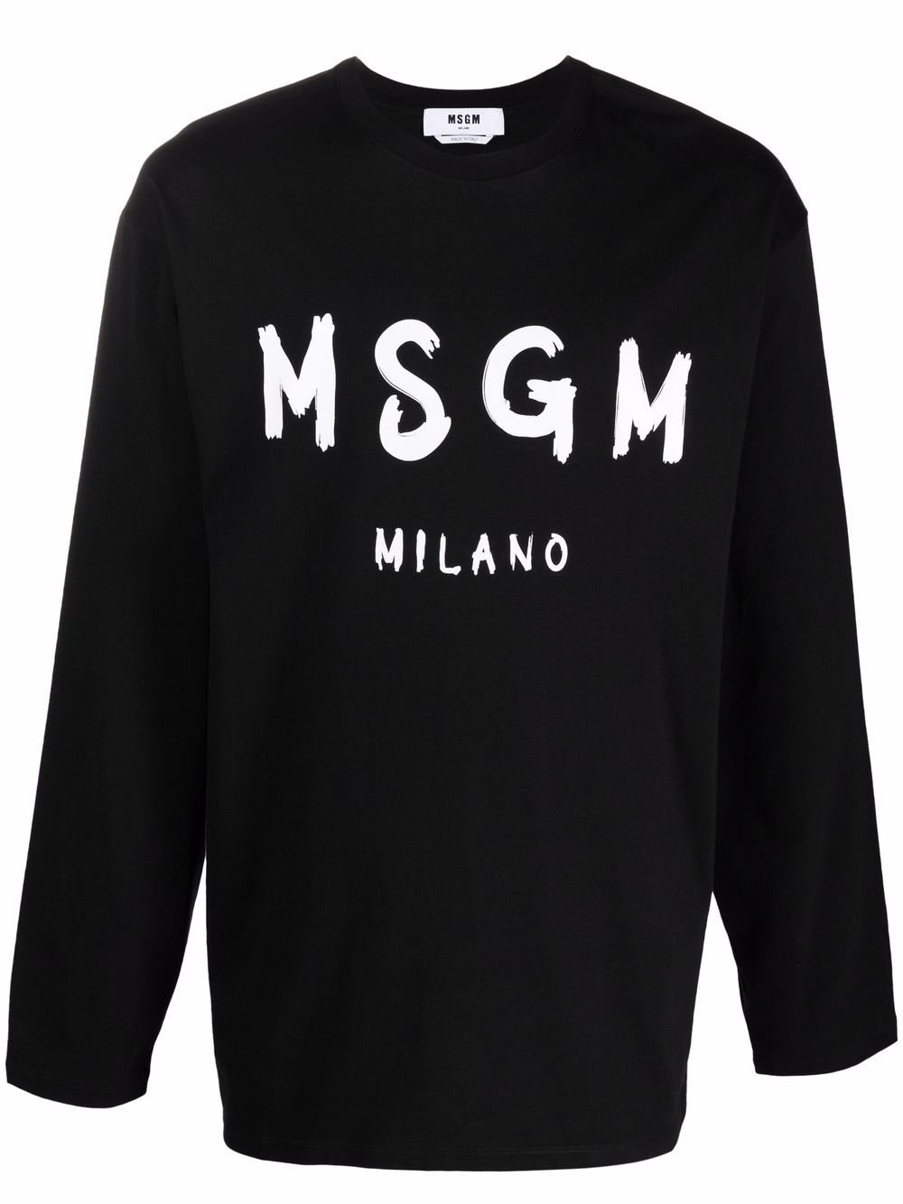 MSGM logo长袖卫衣 - 黑色