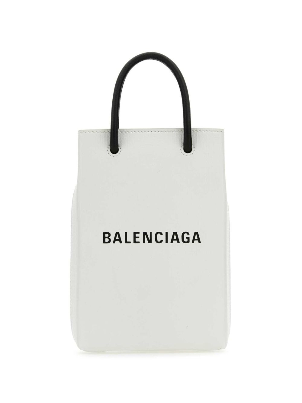 Balenciaga 印花皮质手机袋 - 白色
