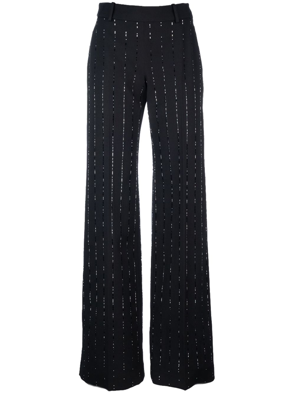 Ermanno Scervino 刺绣细节长裤 - 黑色