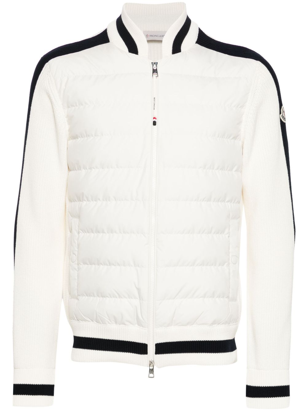 Moncler 拼接拉链羽绒夹克 - 中性色