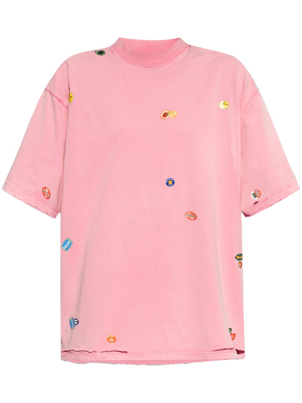 Balenciaga logo-print T-shirt - 粉色