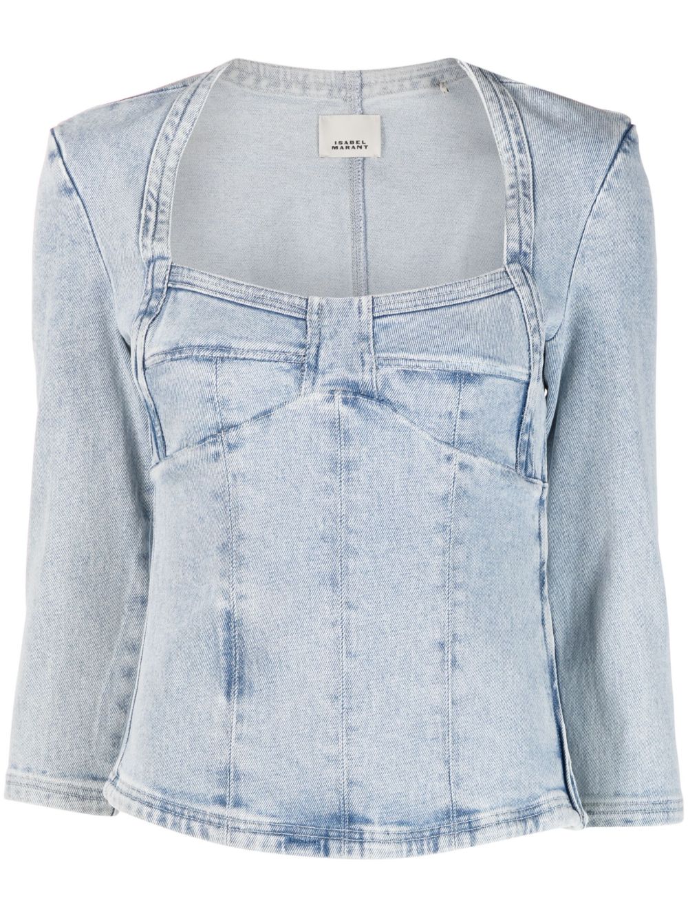 ISABEL MARANT 牛仔紧身胸衣 - 蓝色