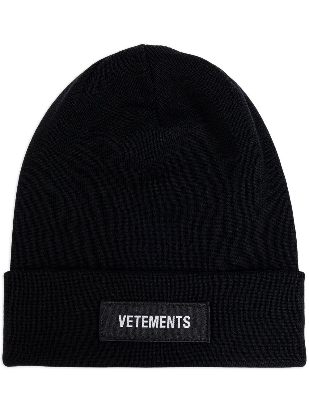 VETEMENTS logo羊毛套头帽 - 黑色