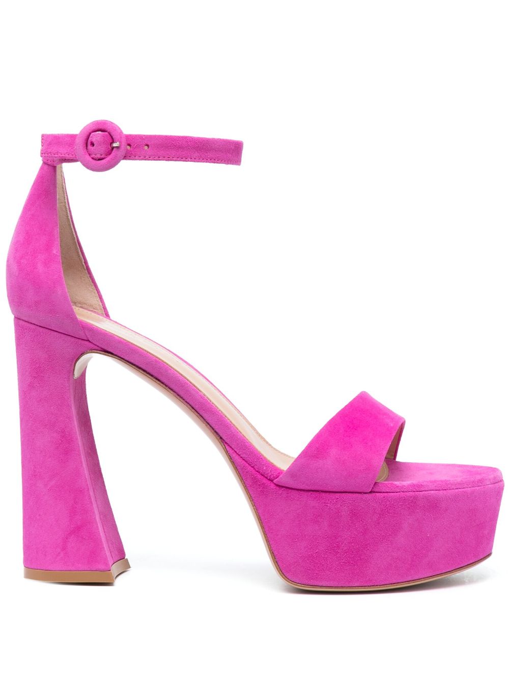 Gianvito Rossi Holly 高跟绒面皮凉鞋 - 紫色