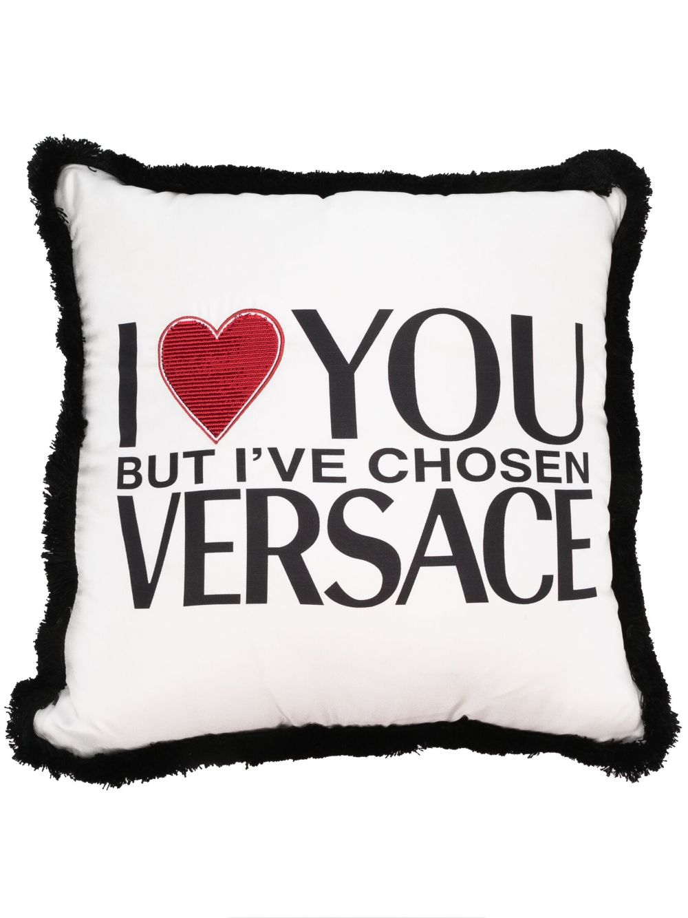 Versace I Love You But 印花抱枕 - 白色