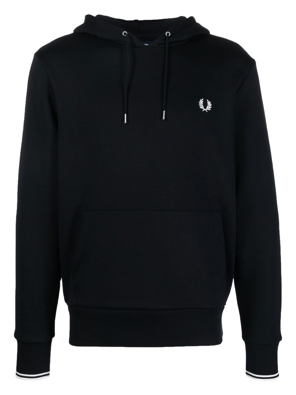 Fred Perry logo刺绣连帽衫 - 蓝色