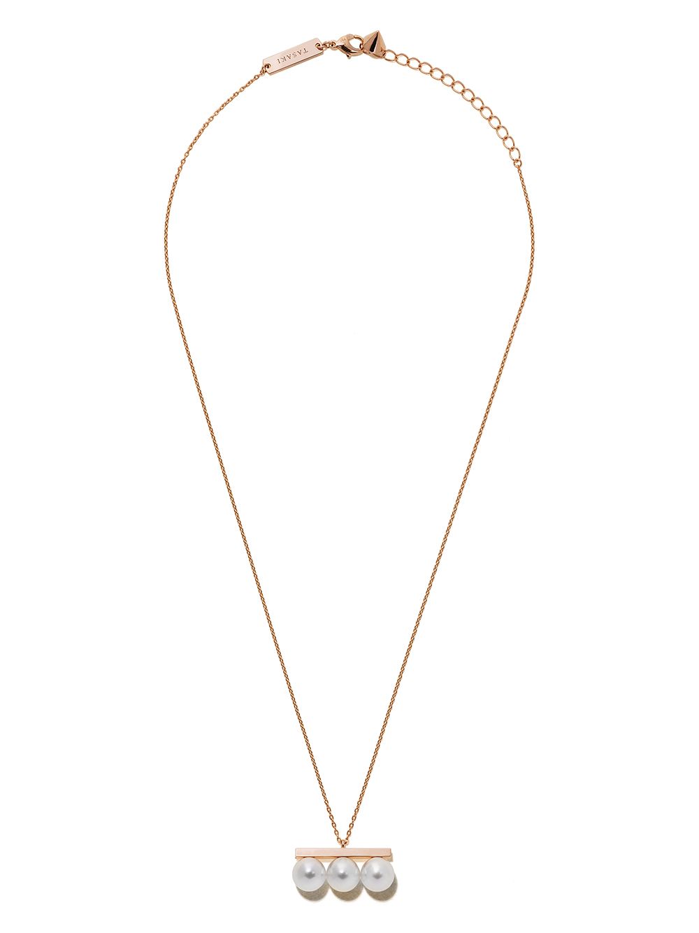 TASAKI Balance Neo 18K玫瑰金阿古屋珍珠吊饰项链 - 粉色