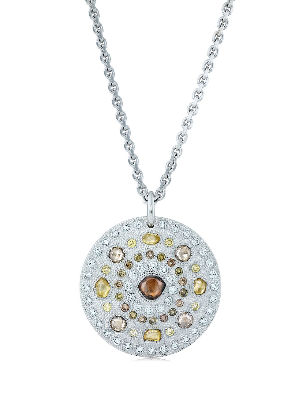 De Beers Jewellers Talisman大号钻石项链 - 银色