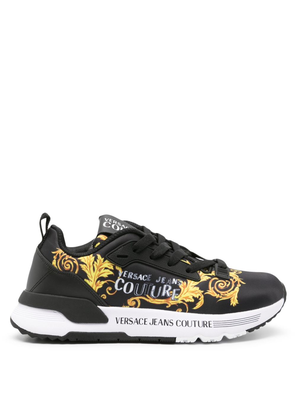 Versace Jeans Couture Dynamic Barocco 印花运动鞋 - 黑色