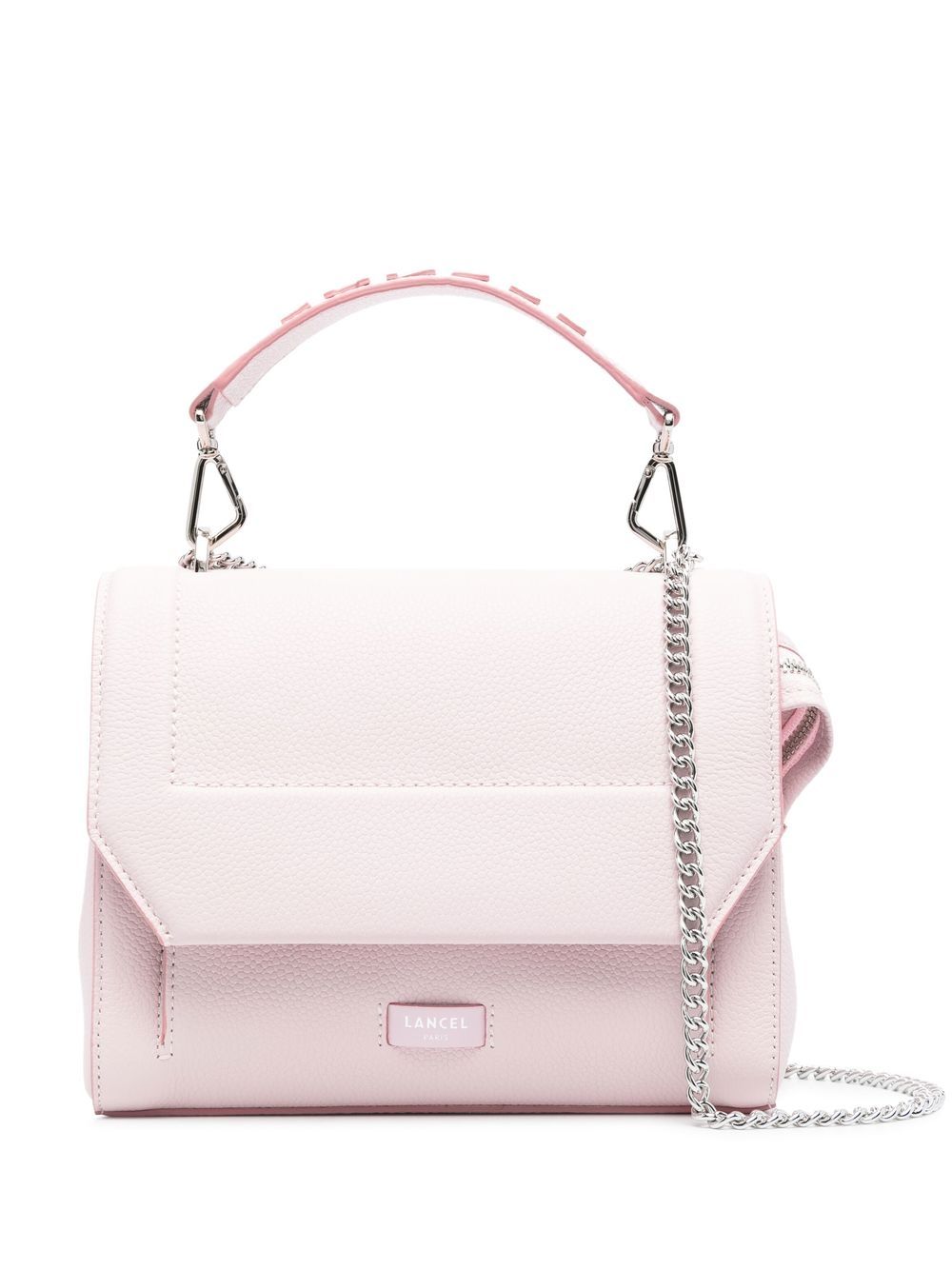 Lancel logo皮质手提包 - 粉色