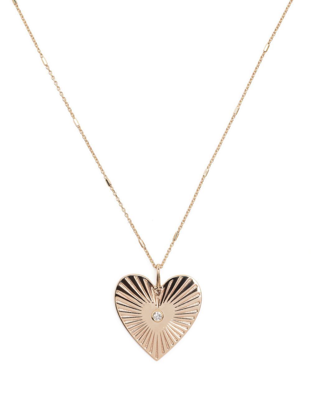 Zoë Chicco 14K黄金 Radiant Heart 钻石项链 - 金色