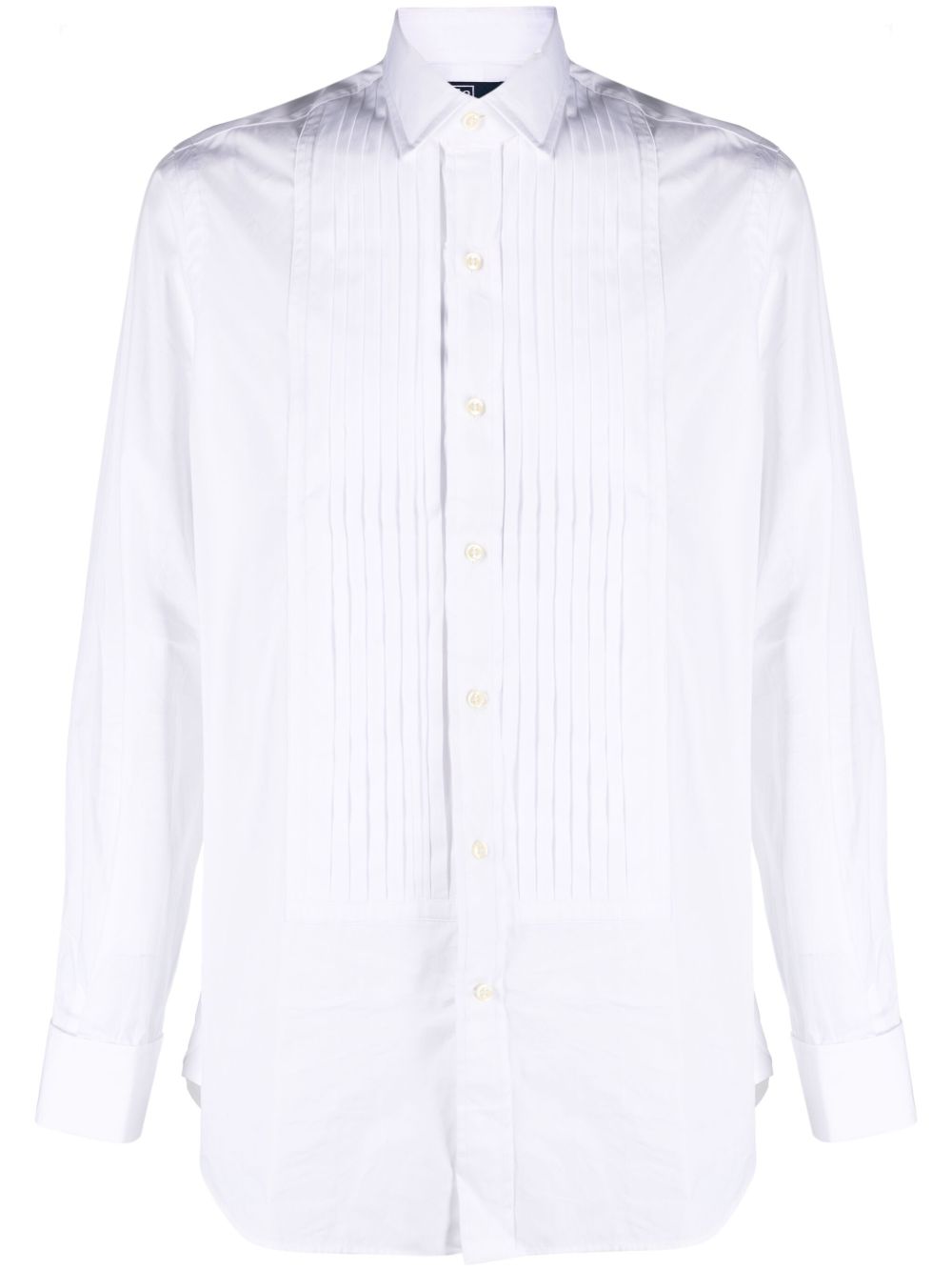 Polo Ralph Lauren 长袖车缝褶棉衬衫 - 白色