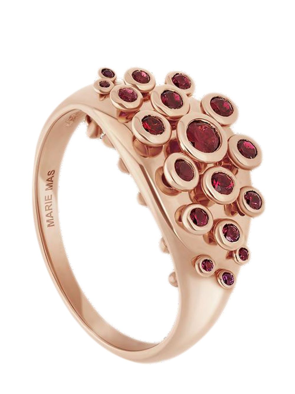Marie Mas Ruby Queen Wave Ring - 粉色