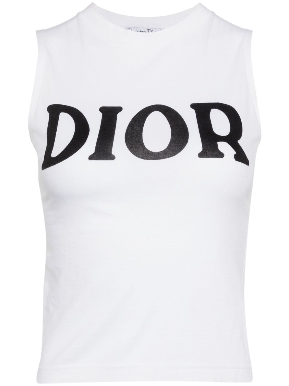 Christian Dior Pre-Owned logo无袖坦克背心（典藏款） - 白色
