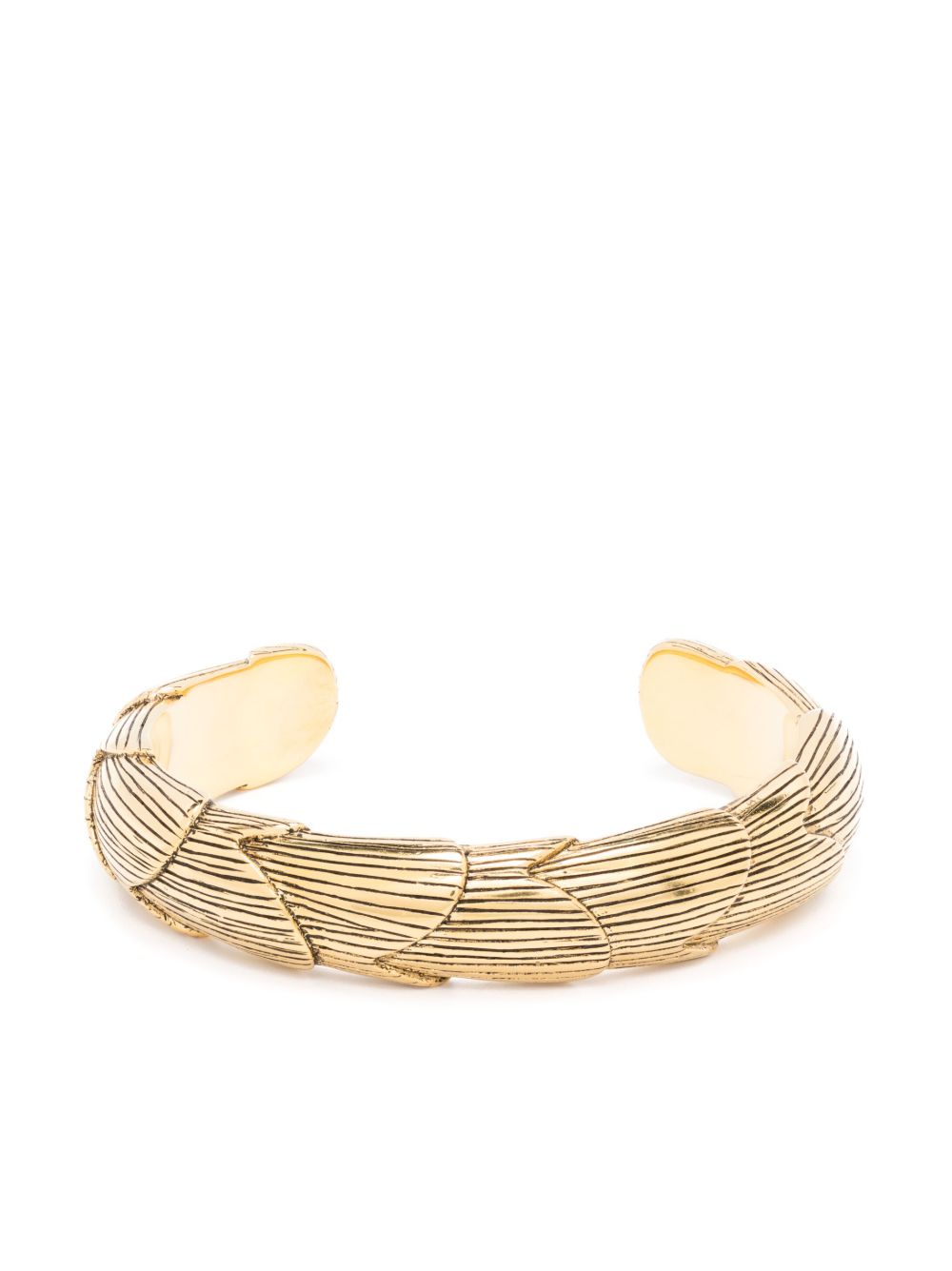 Aurelie Bidermann Tucuma 雕刻设计手链 - 金色