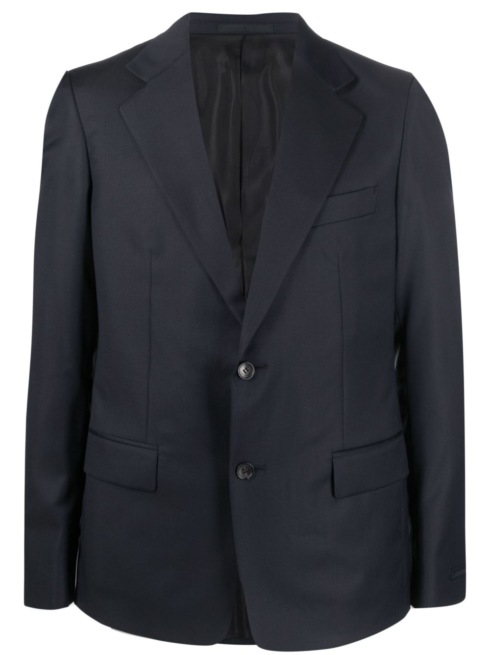 Lanvin 梯形翻领单排扣西装夹克 - 蓝色