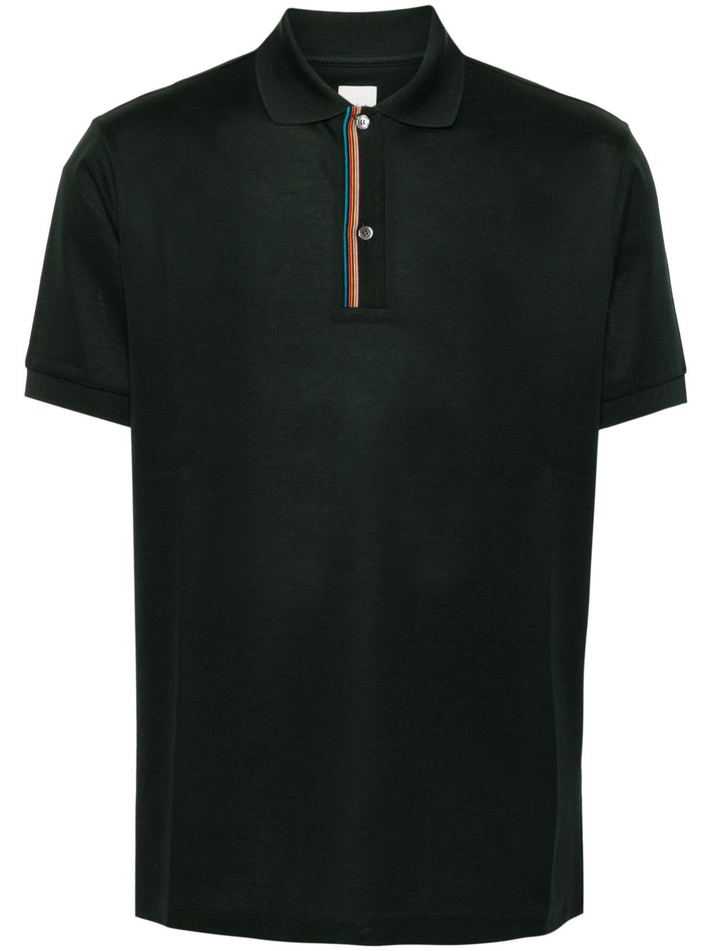 Paul Smith Signature Stripe 边饰polo衫 - 绿色