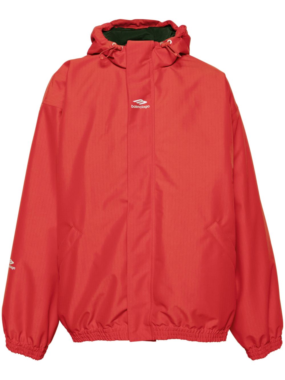 Balenciaga 3B Sports Icon 连帽滑雪派克大衣 - 红色