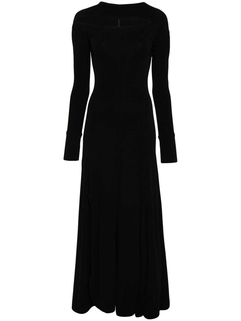 Victoria Beckham 镂空超长连衣裙 - 黑色