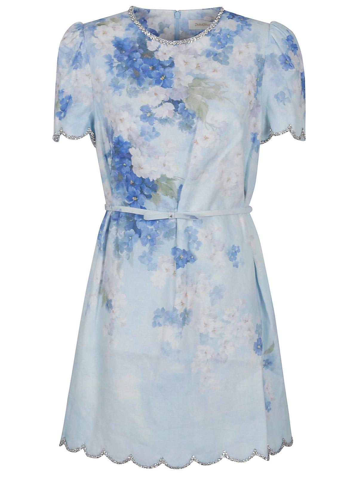 Zimmermann Crush Scalloped Shift Dress